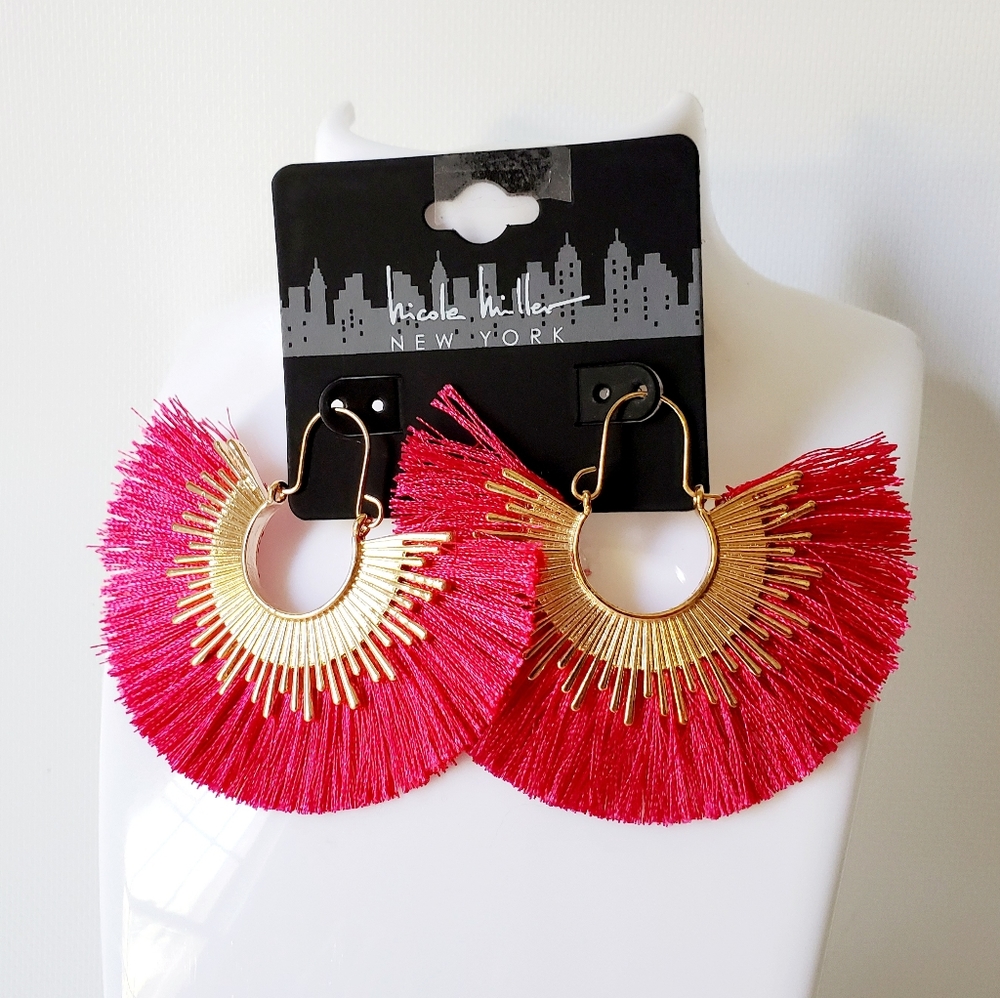 Nicole Miller Vibrant Fringe Large Earrings